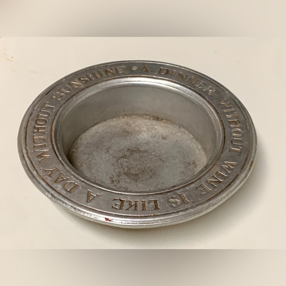 Mid Century Vintage Felt Lined Wilton Armetale RWP Solid Pewter Wine Coaster - Picture 6 of 16